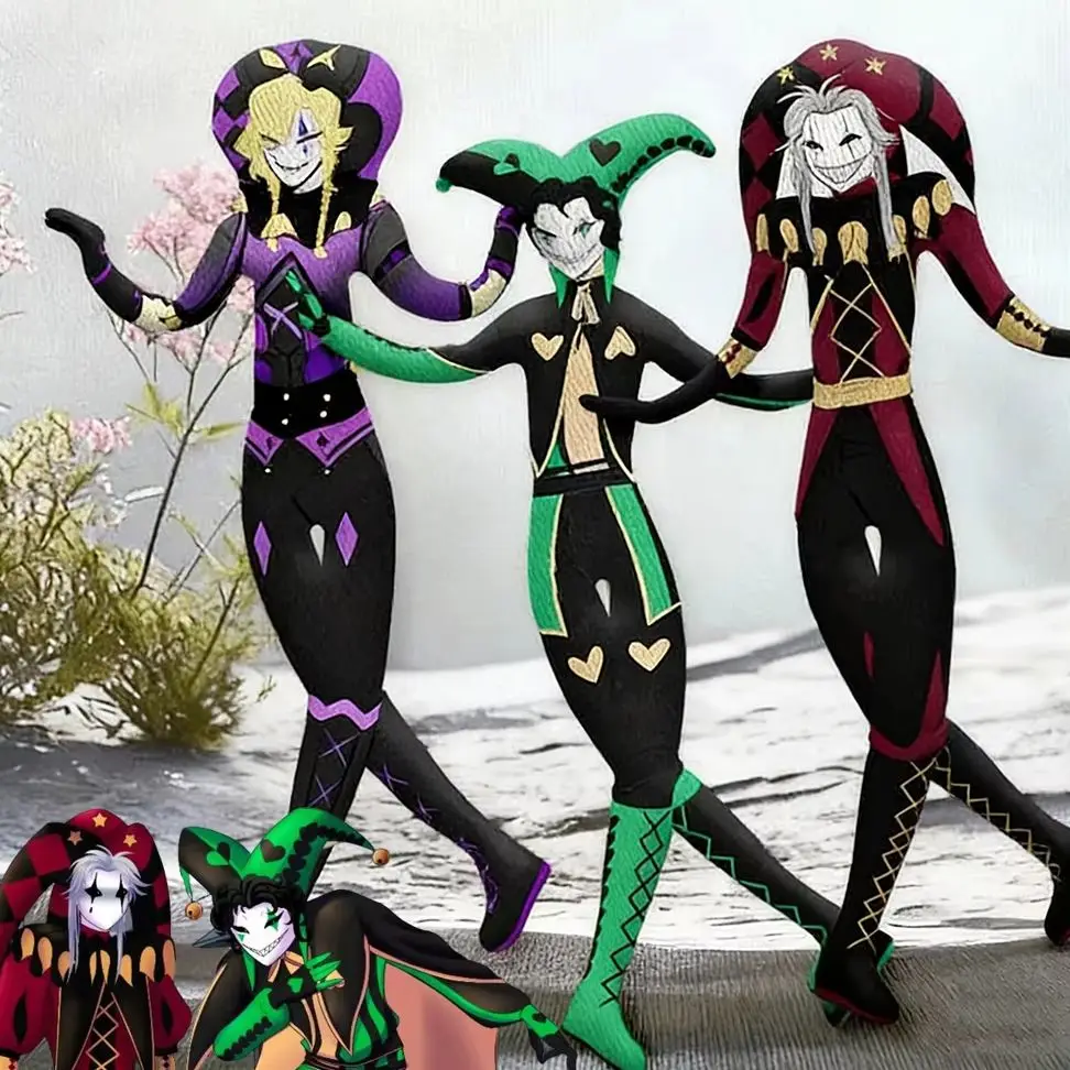 

Anime The Freak Circus Pierrot Cosplay Doll Clown Slender Twistable Shape Plush Cotton Doll Abstract Room Decoration