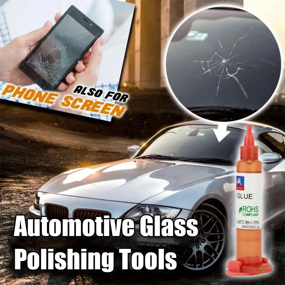 10ml Optical Glue Glue Car Window Glass Scratches Long Cracks Broken Crack Repair Tools Glass Polishing Tools