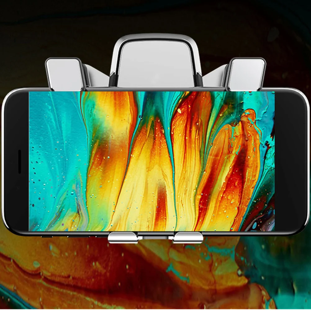 

Universal Metal Silver Car Phone Holder for GPS Navigation Hands Free Calls Phone Mount for Car