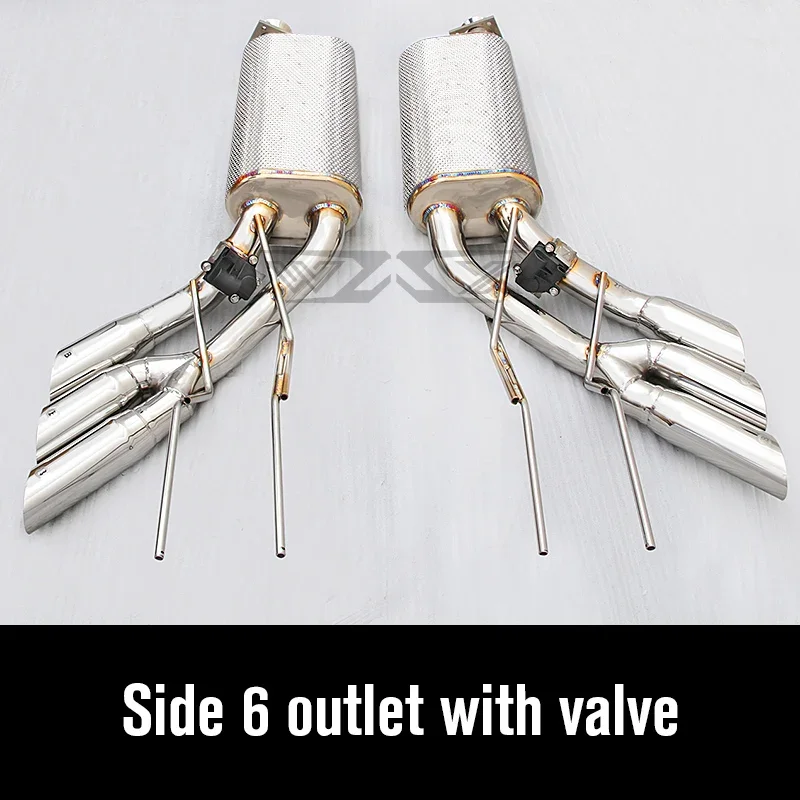 أنابيب كاتم صوت العادم Catback G63 G65 G55 G500 ماسورة عادم من الفولاذ المقاوم للصدأ لـ G63 2013-2019 عادم Catback