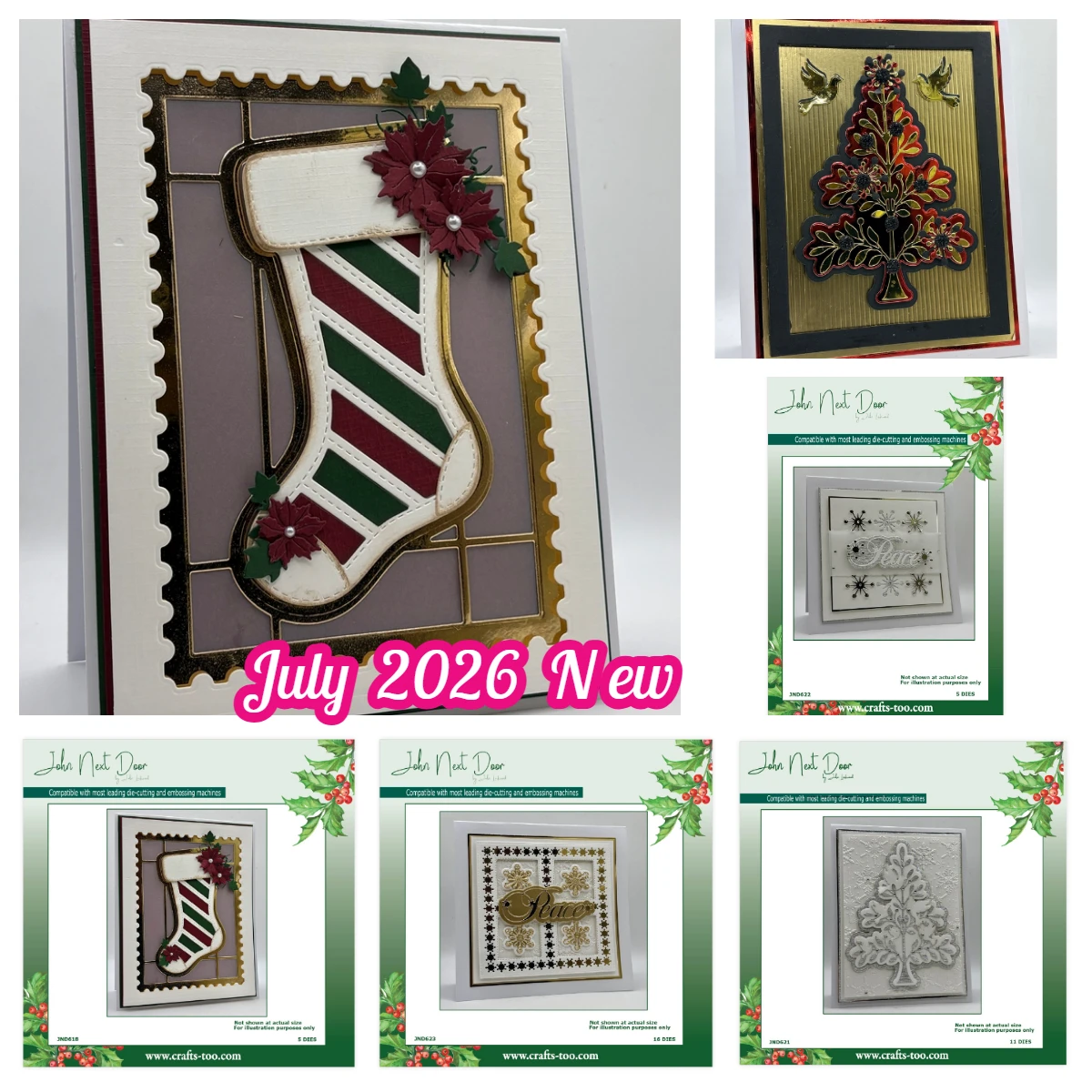 John Snow Window Peace Stars Meggie’s Tree Large Stocking Christmas Metal Cutting Dies for DIY Handmade Scrapbook July 2026 New