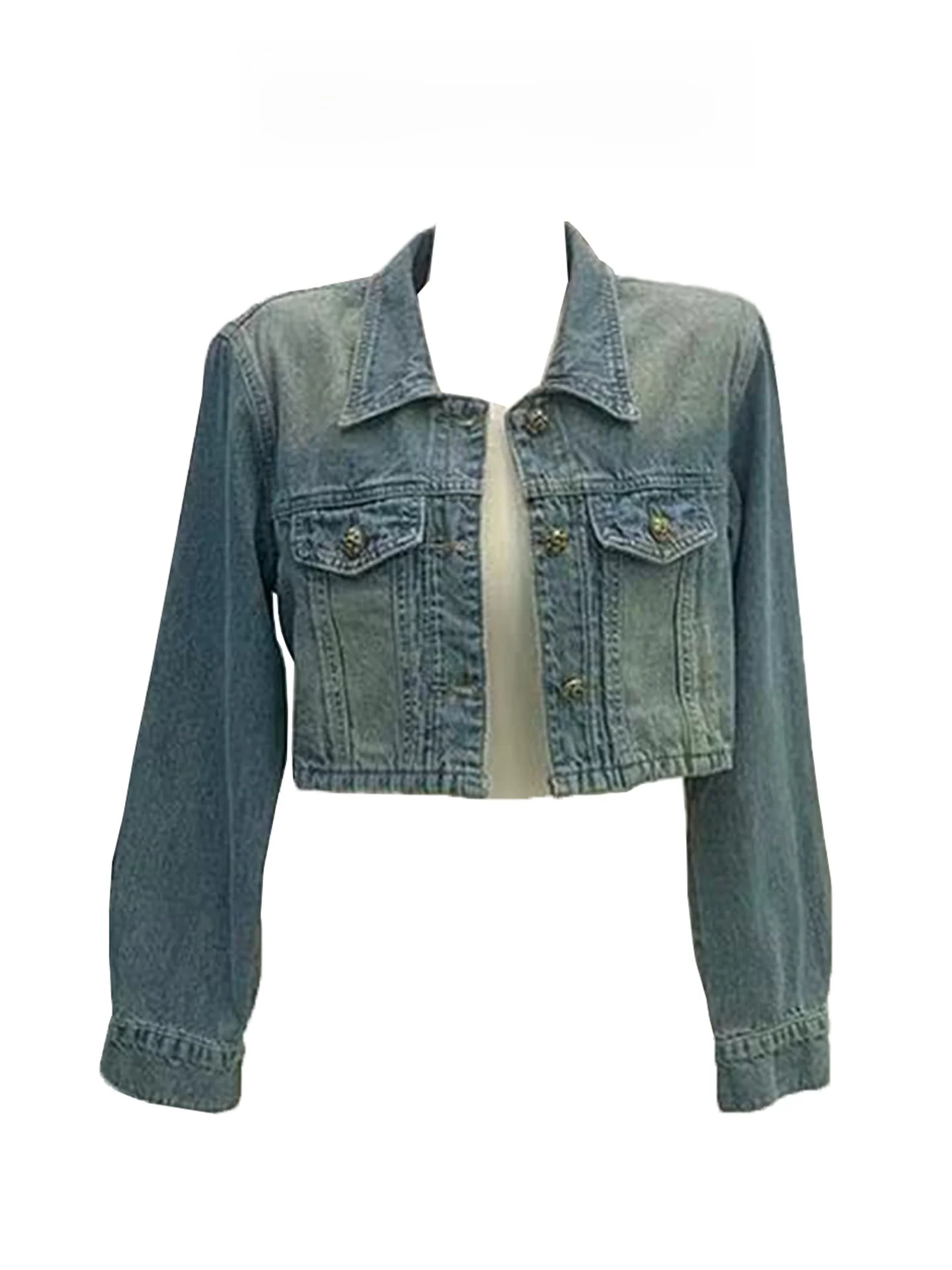 

Hong Kong Style Retro Short Denim Jacket Women's Casual Versatile Spring Autumn 2026 New Popular Jacket Trendy Top