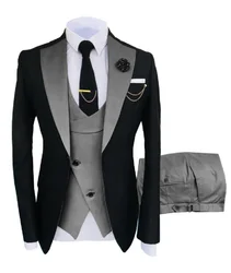 New Arrival men suits Slim Fit Blazers Ball And Groom Suits For Men Boutique Fashion Wedding( Jacket + Vest + Pants )