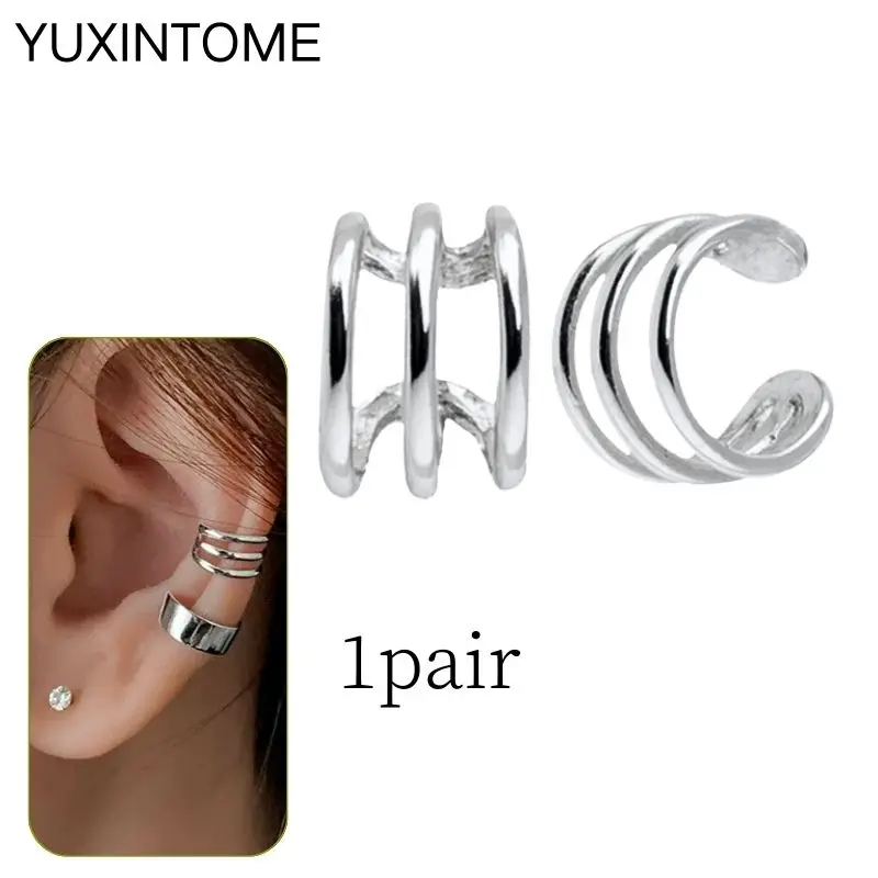 Women's 24K Gold Plated Punk Ear Cuff, No Piercing
