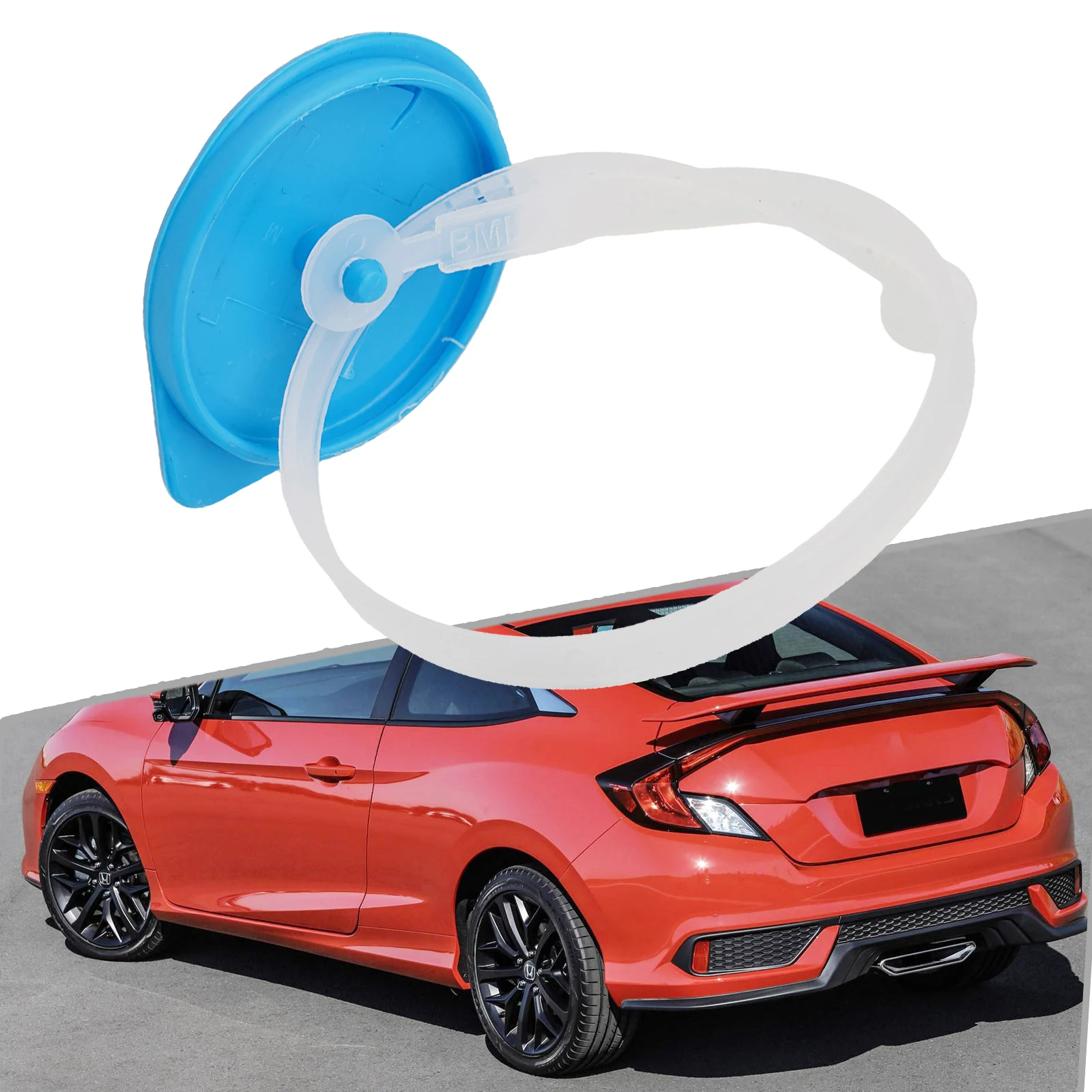 OE Number 76802 SJD 003 Blue and Clear Windshield Washer Fluid Bottle Tank Cap Cover for Honda Civic 2007 2012