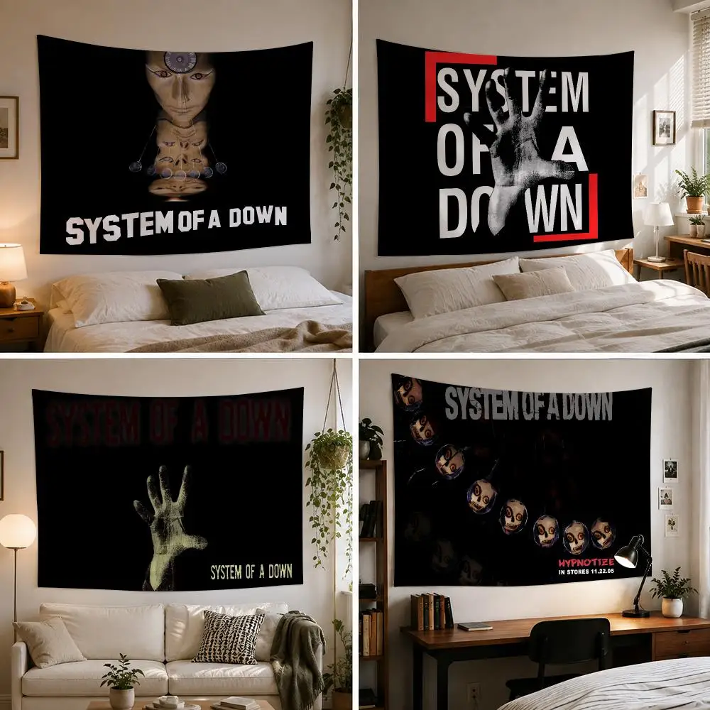 S-System Of A Down Band Tapestry Bedroom Living Room Bar Party House Home Dorm Interior Wall Decor Background Banner