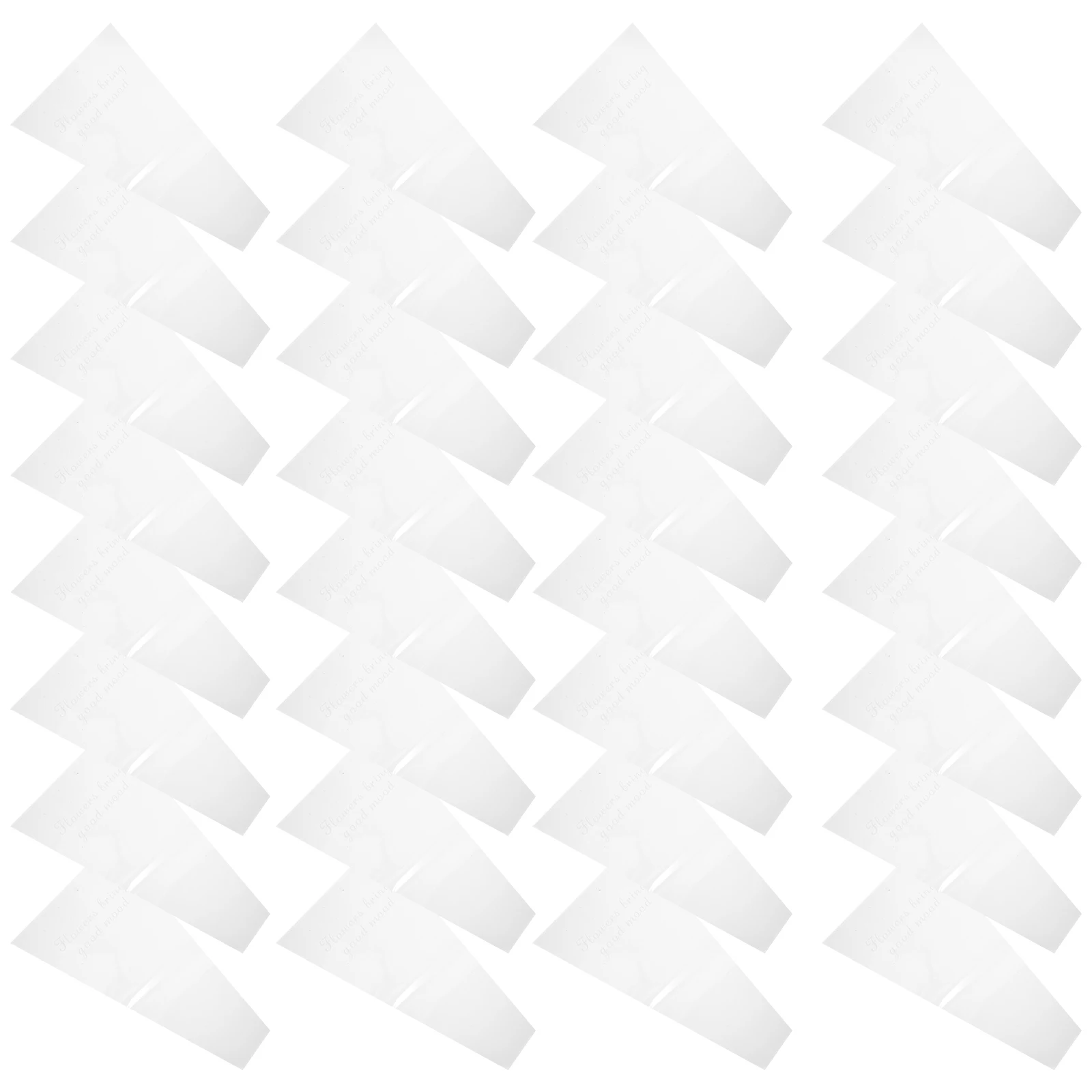 

50 Pcs Flower Packaging Bags Waterproof Transparent OPP Decorative Bouquet Gift Packing Practical Wrapping florist shop