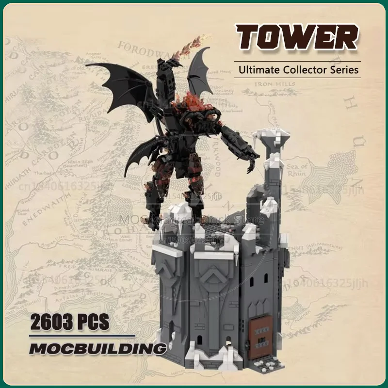 Movie Scence Tower Battle of the Peak MOC Building Blocks DIY Assembly Beast Technology Bricks Collection Model Toys Xmas Gifts