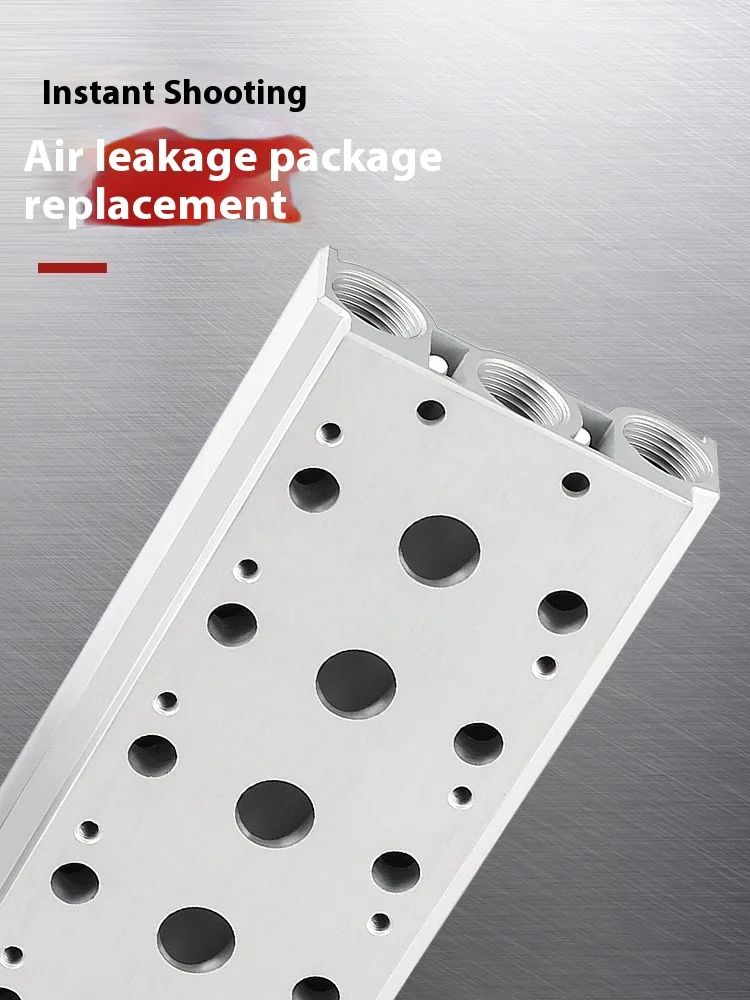 Pneumatic busbar 4V110/210/310 solenoid valve base 100M/200M/300M/2-3-4 - 5-6-7 F