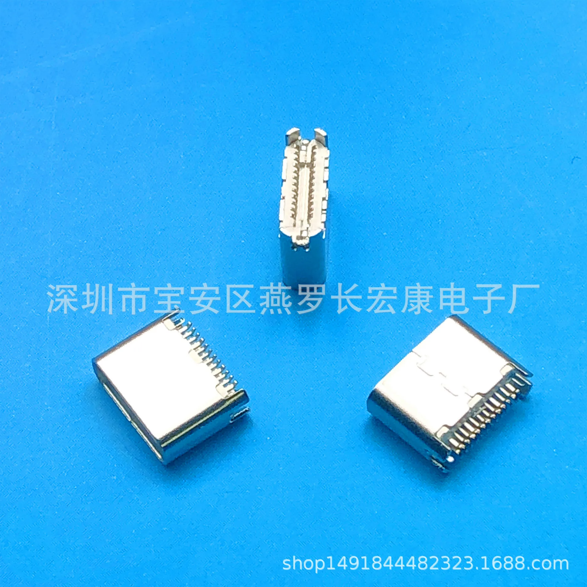 For TYPE-C 3.1 USB 180 Degree Vertical SMD SNT Female 24P Forward and Reversible Plug H=10.5MM