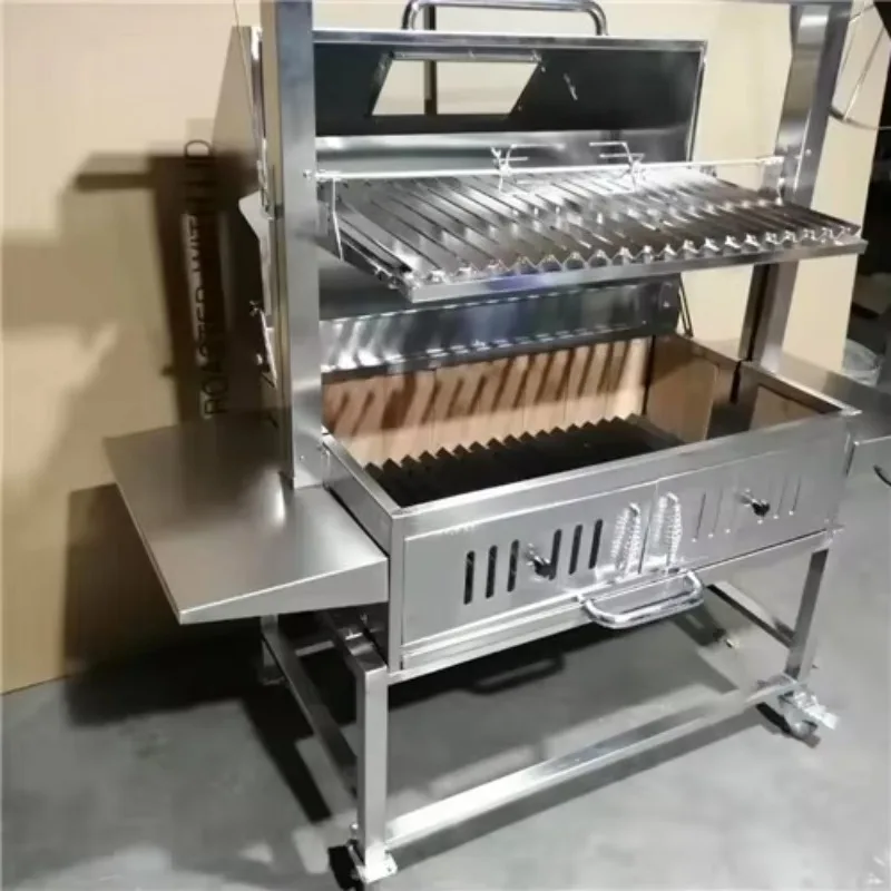 BBQ Charcoal Bbq Grill Commercial Tradition Auto Rotating Portable Patio Argentina Stainless Steel Carton Box Not Coated /ODM