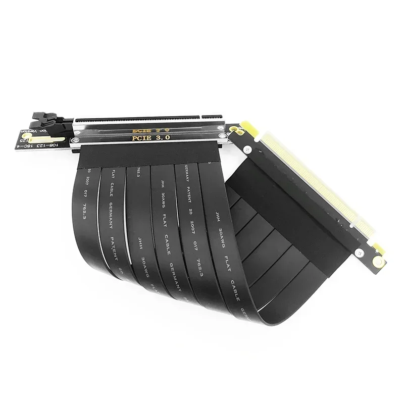 

Полноскоростной видеокабель Gen3 128G/S PCIE3.0 X16, вертикальный удлинитель, плоский кабель, совместимый с адаптером ATX Phanteks Lianli MSI