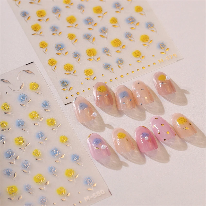 1 pc 5d schwarz und weiß Englisch Brief Nagel Aufkleber klassische einfache Qualität Nail Art Dekoration Aufkleber Nagel Dekoration Aufkleber