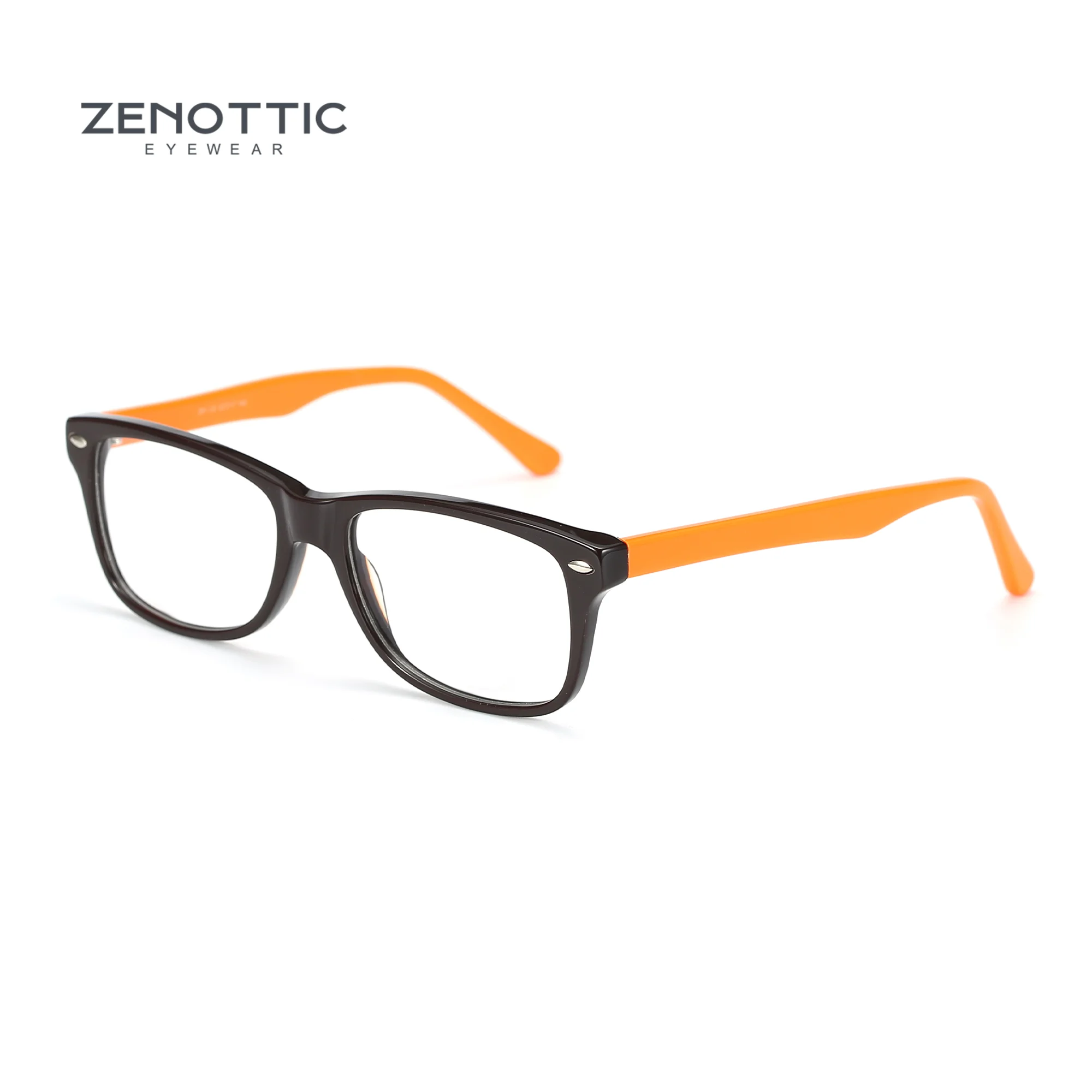 

Квадратная оптическая оправа ZENOTTIC из ацетата, модные мужские очки, классический дизайн, прочная конструкция, очки без диоптрий