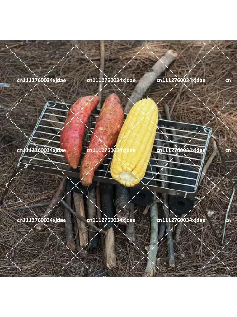 Outdoor Portable Camping Stove Stand Foldable BBQ Grill Grid Rack for Cooking