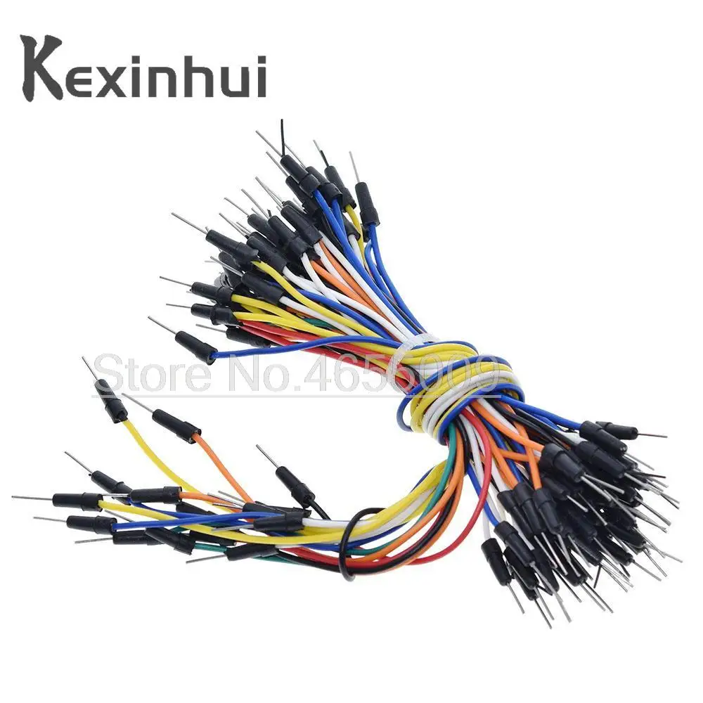 65PCS Jump Wire Cable Male to Male Flexible Jumper Wires for Arduino Breadboard wire DIY kit