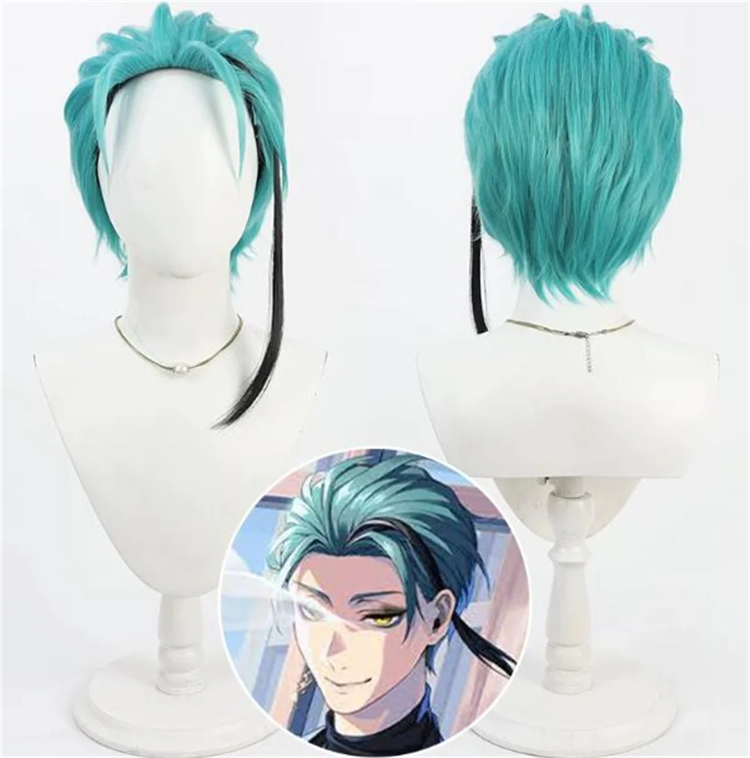 Cosplay Twisted Wonderland Floyd Leech Little Mermaid Wig Role playing synthetic heat-resistant wig