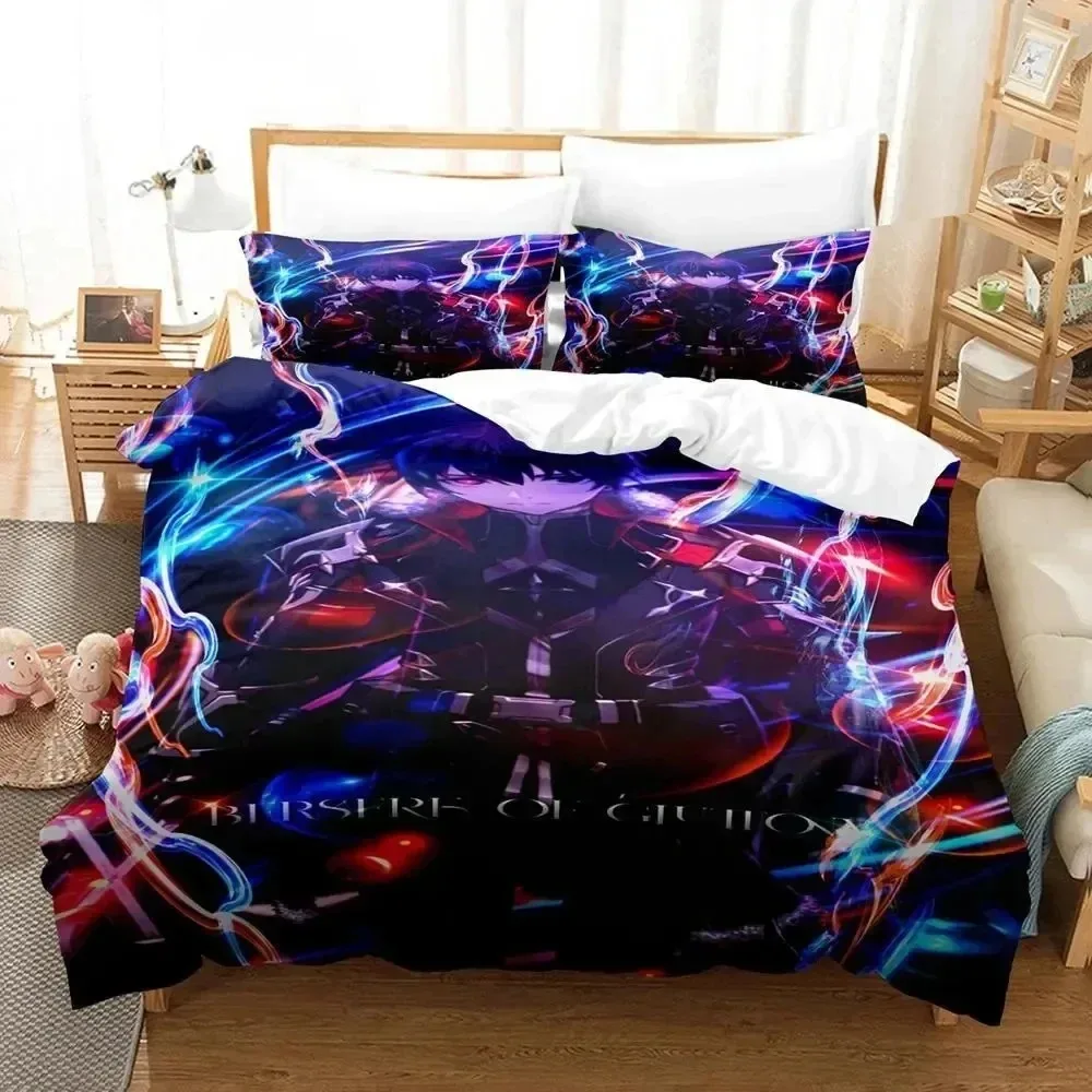 Anime Berserk Logo 3D NEW Duvet Cover Pillowcase Bedding Set Adult Boy Girl Bedroom Decoration Children Single Double Large