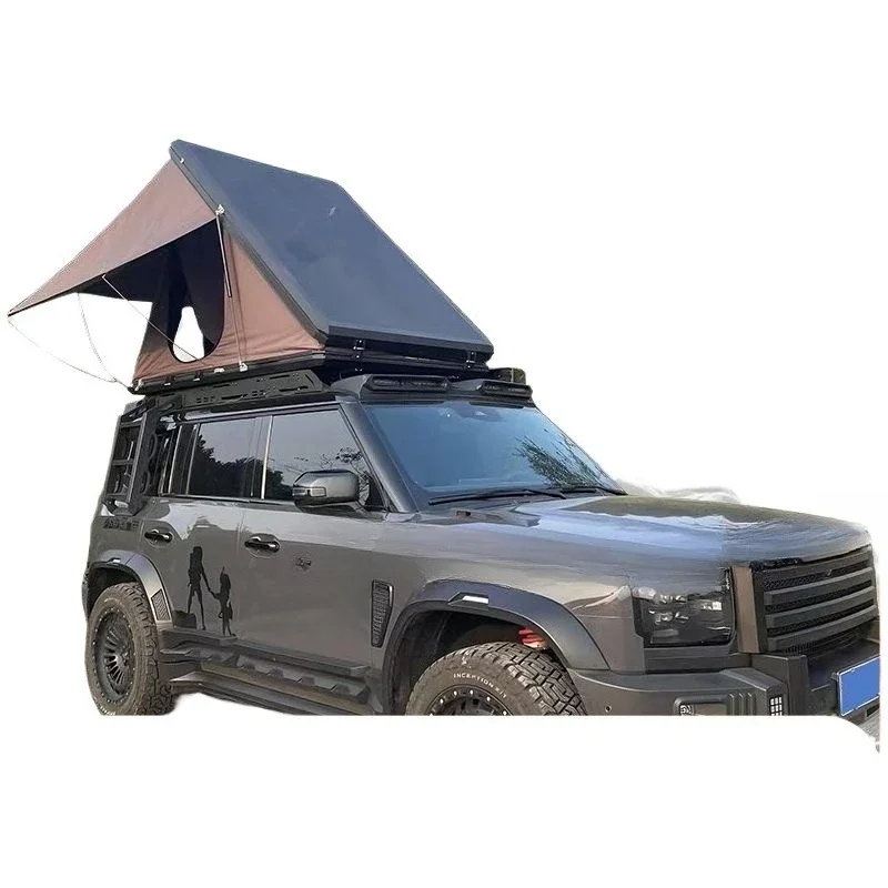 Traveler aluminum alloy triangular roof tent, hard shell SUV rainproof same style