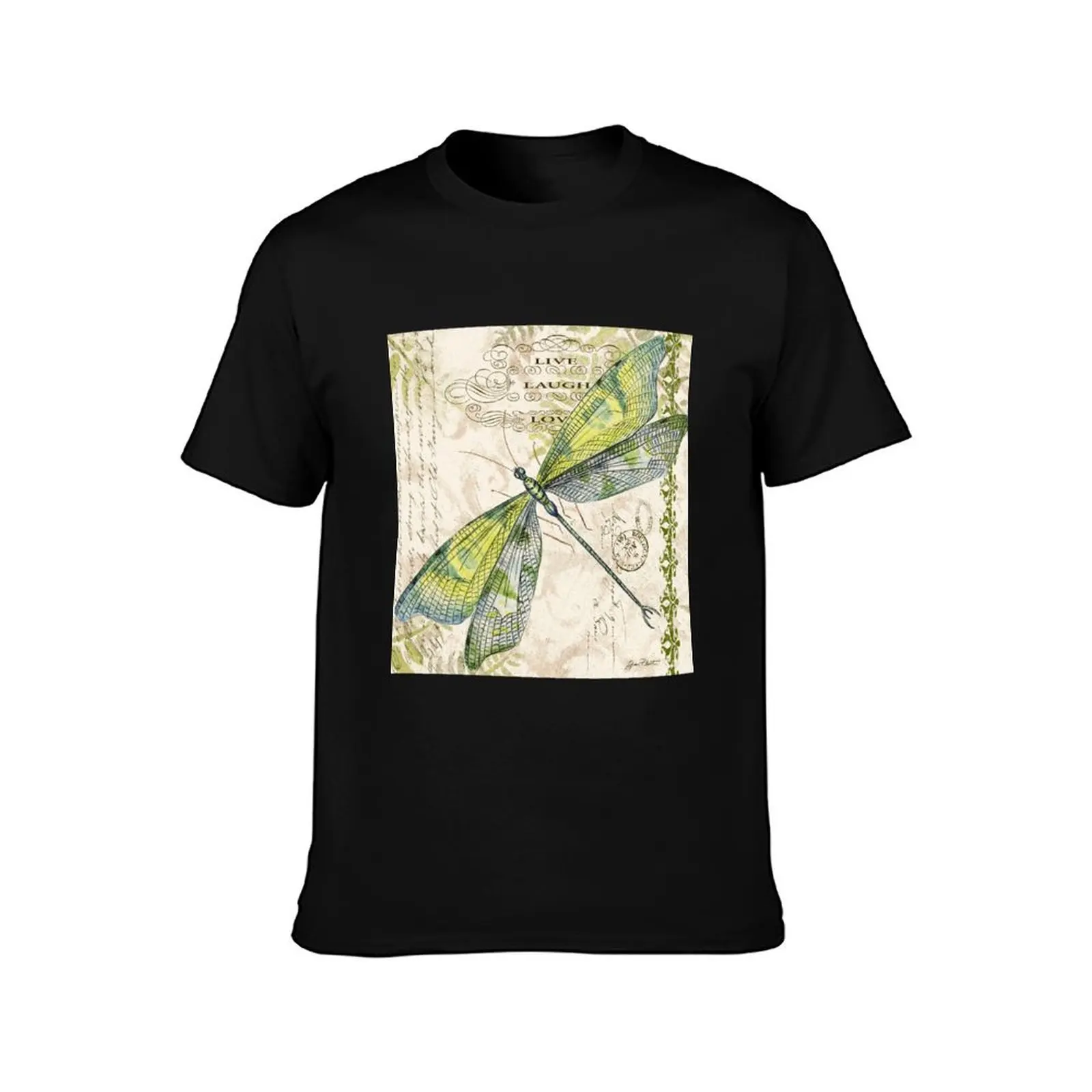 Dragonfly Daydreams-JP3432 T-Shirt Summer Casual Cotton Tee Oversized Streetwear Tops Vintage Graphic Print Unisex Men Women