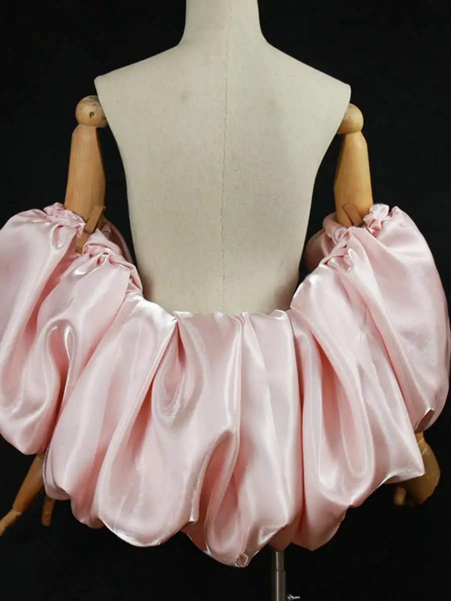 robe-de-mariee-en-satin-rose-clair-a-epaule-unique-avec-chale-echarpe-a-epaules-denudees-pour-spectacle-de-scene-accessoire-de-luxe-haut-de-gamme-en-soie