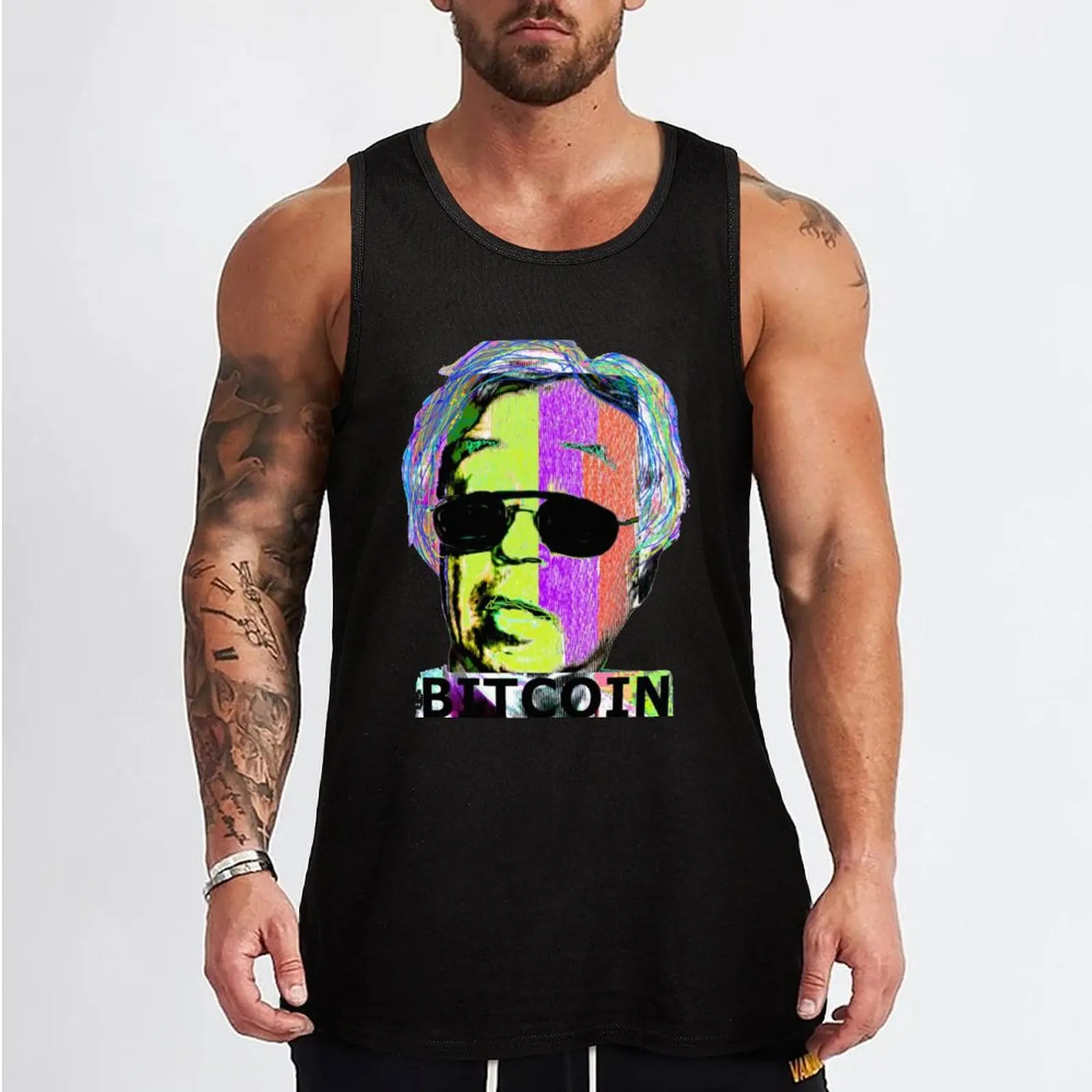 Satoshi Nakamoto bitcoin Tank Top gym wear men Sleeveless men sexy clothes men basketball clothing