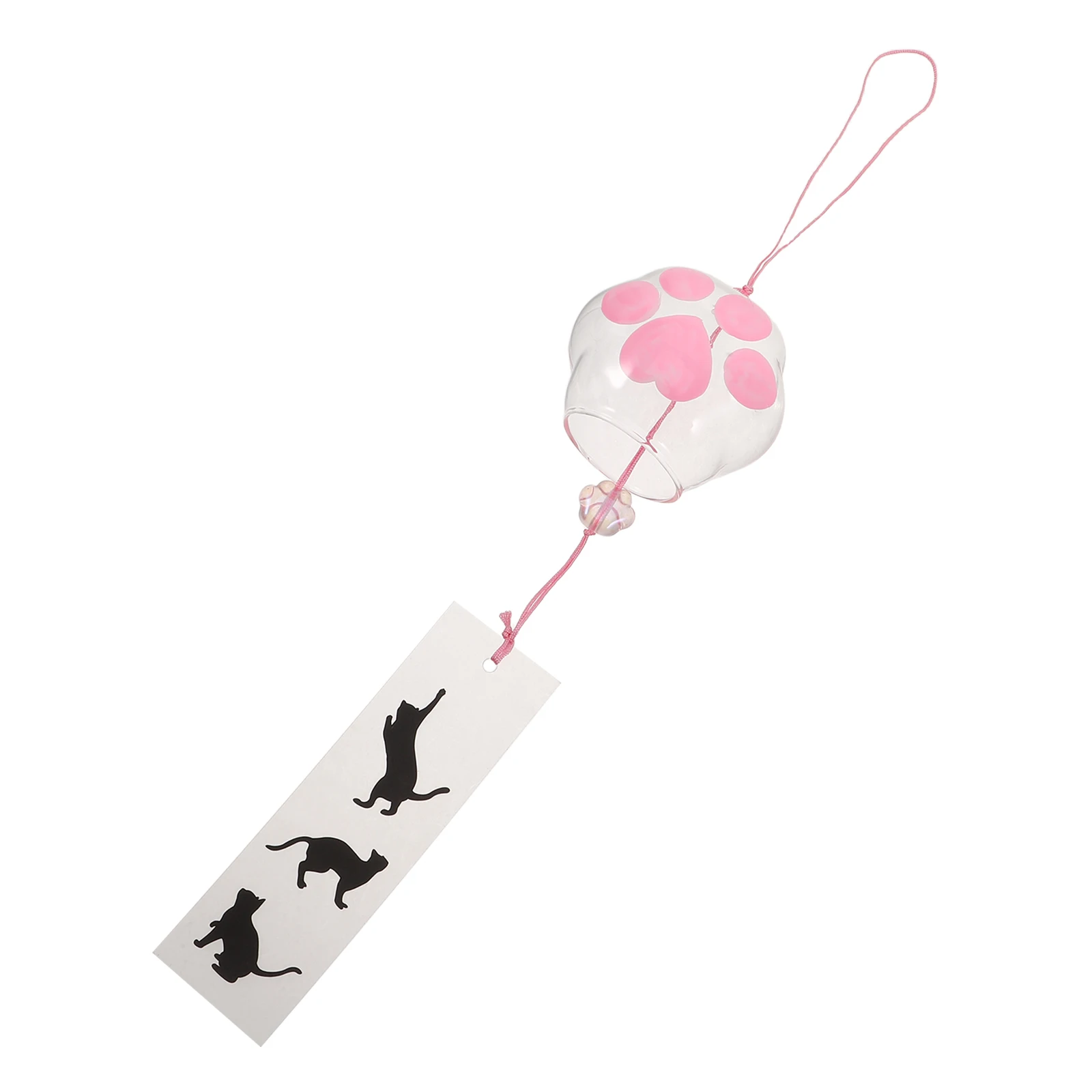 

Adorable Cat Paw Glass Wind Chime Japanese Style Handcrafted Decorative Pendant for Bedroom Garden Wedding Kawaii Wind Bell