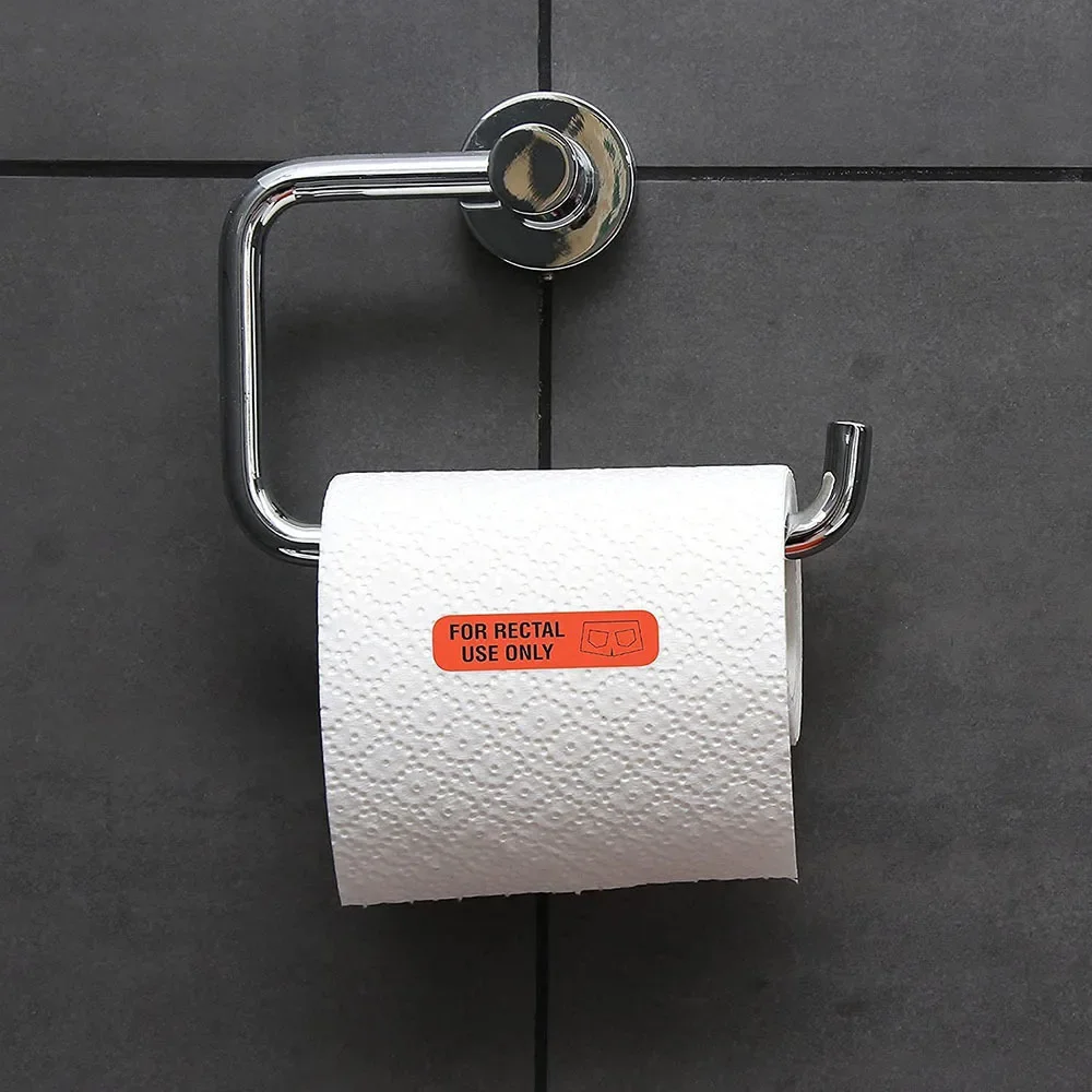 برتقالي "فقط للاستخدام المباشر للأمعاء" 500 قطعة 0.39*1.5 بوصة ملصق مزخرف مقاوم للماء