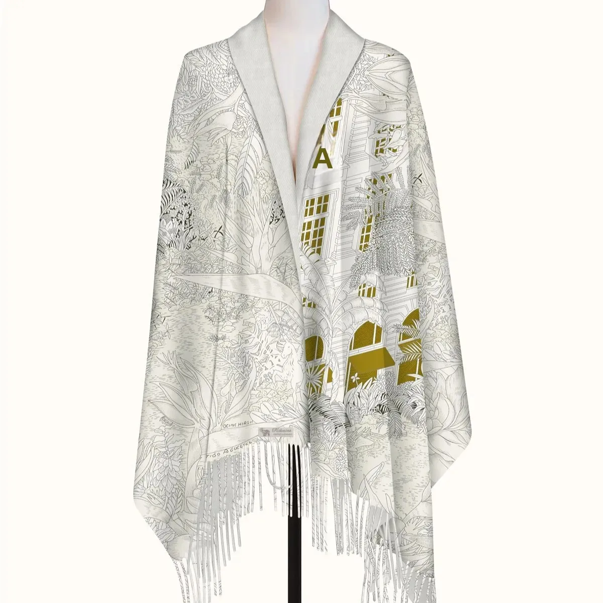 

Корейская версия зимнего нового животного слона жирафа имитация кашемирового шарфа с кисточками теплая шаль шарф шелковый шарф