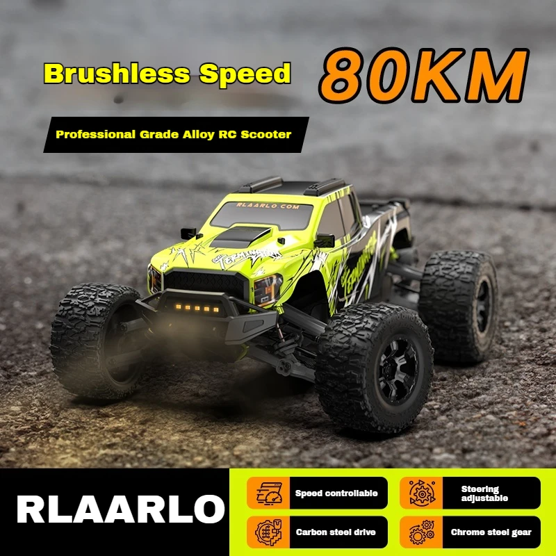 Rlaarlo 1/10 All-around Terminator Remote Control Vehicle Rc Brushless Four-wheel Drive Off-road Vehicle Model Toy Boy Gift