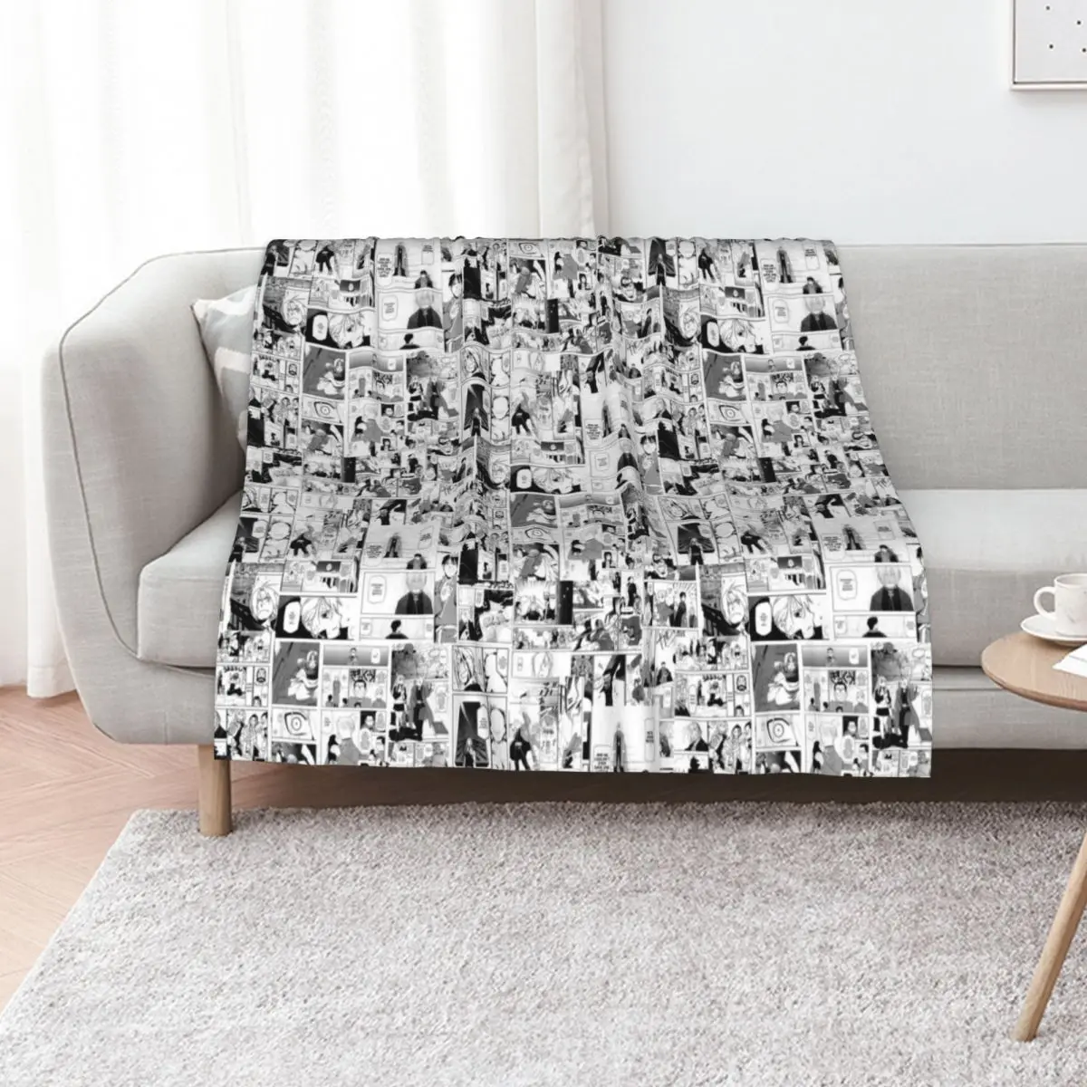 

Fullmetal alchemist manga collage Throw Blanket Lightweight Warm Blanket for Indoor Outdoor Use