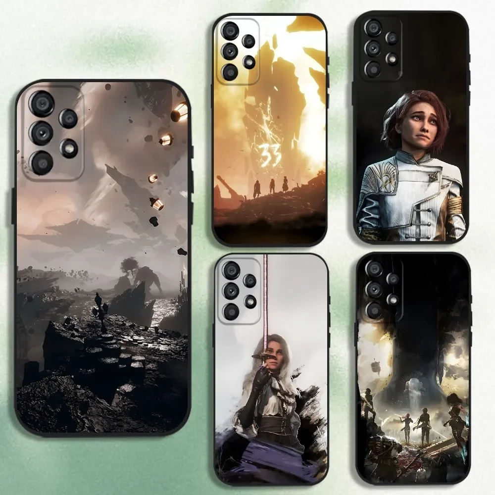 

Game C-Clair Obscur Expedition 33 Phone Case For Samsung Galaxy A20,A21s,A22,A31,A32,A52,A53,A72,73,A80 Soft Black Cover