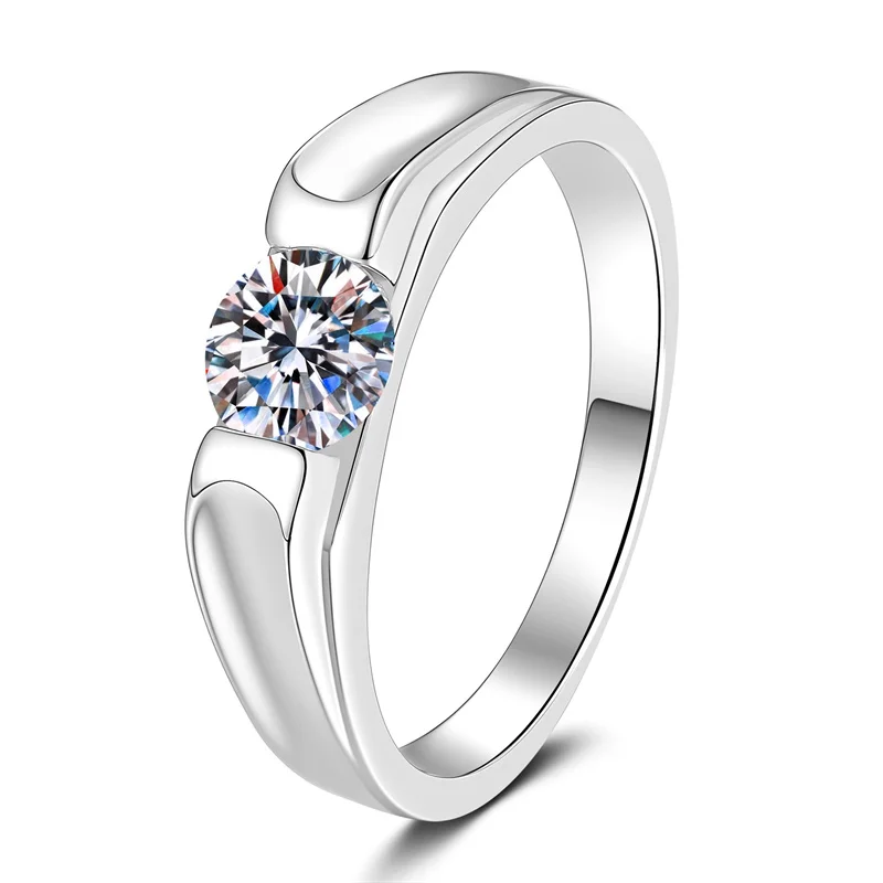 

JR100 Lefei Fashion Luxury Trendy Classic Moissanite Single Round Ring Charm Women s925 Silver Party Elegant Jewelry Charm Giftm