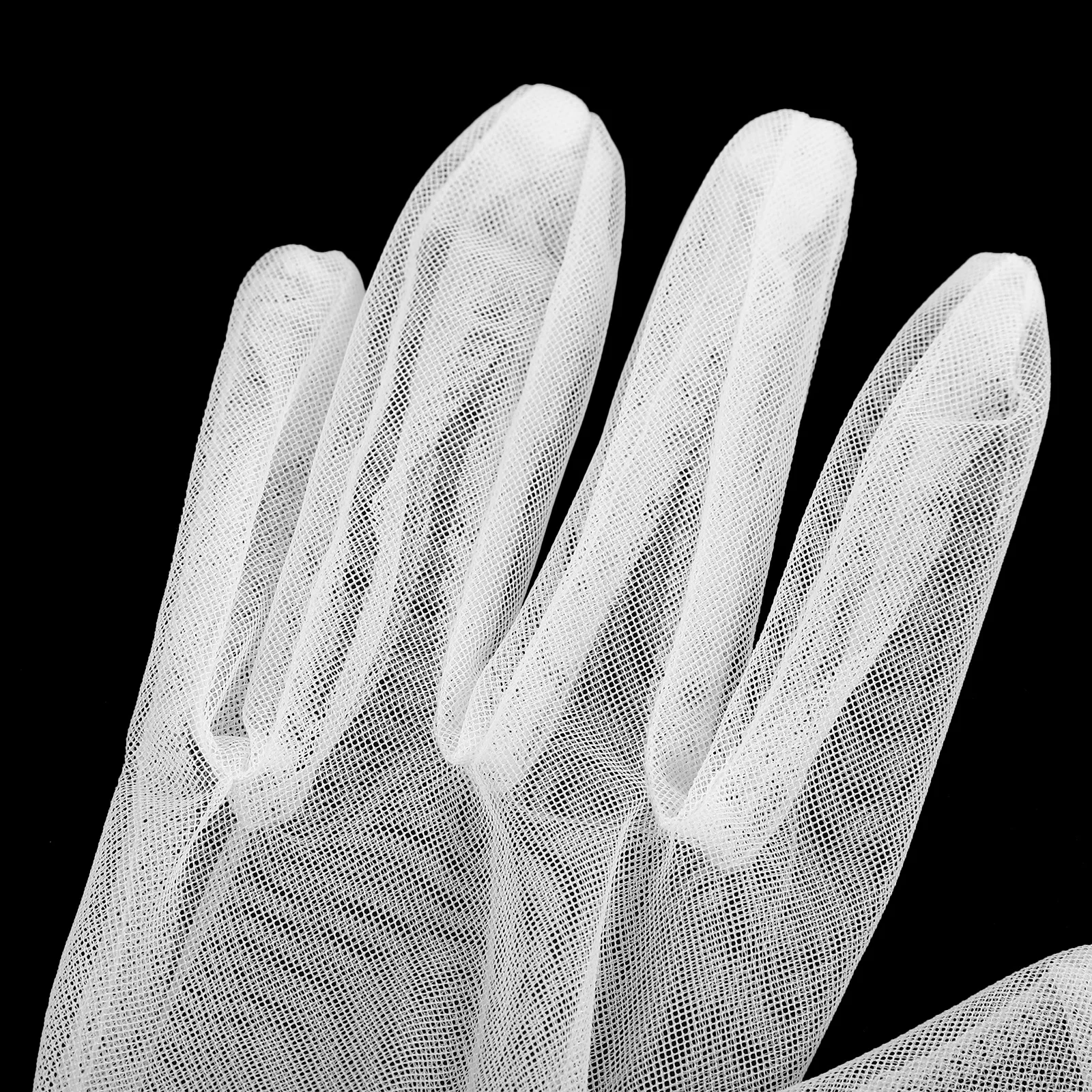 1 par de guantes cortos blancos de tul para boda, accesorios nupciales, guantes de vestir para mujer, guantes formales de gasa para fiesta de ópera