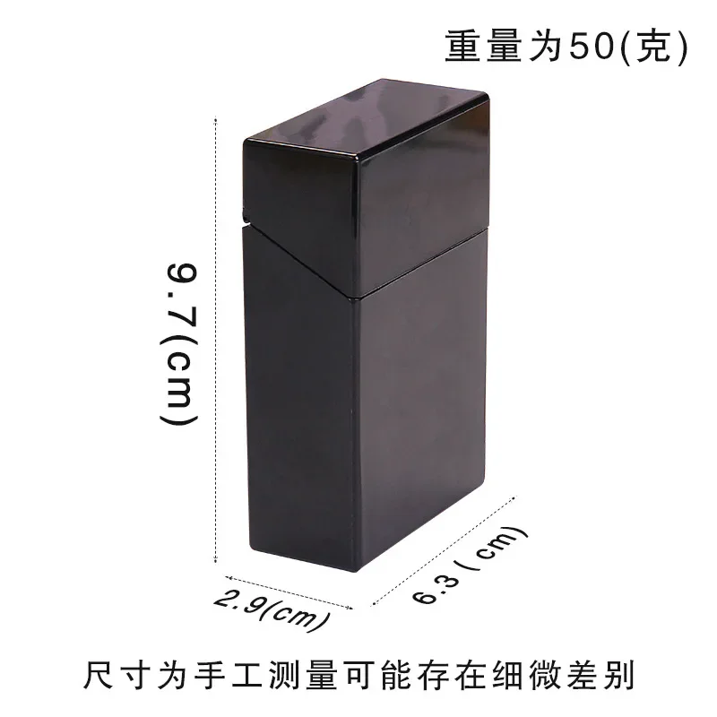 1pc Plastic Clear Thick Cigarette Case Shining Cigarettes Box Portable Cigarette Holder Container for Smoker