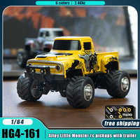 1/64 Rc Car Mini Little Monster 2.4Ghz Remote Control Cars with Cool Spray Painting Pattern Rc Off-road Vehicle Children’s Toys