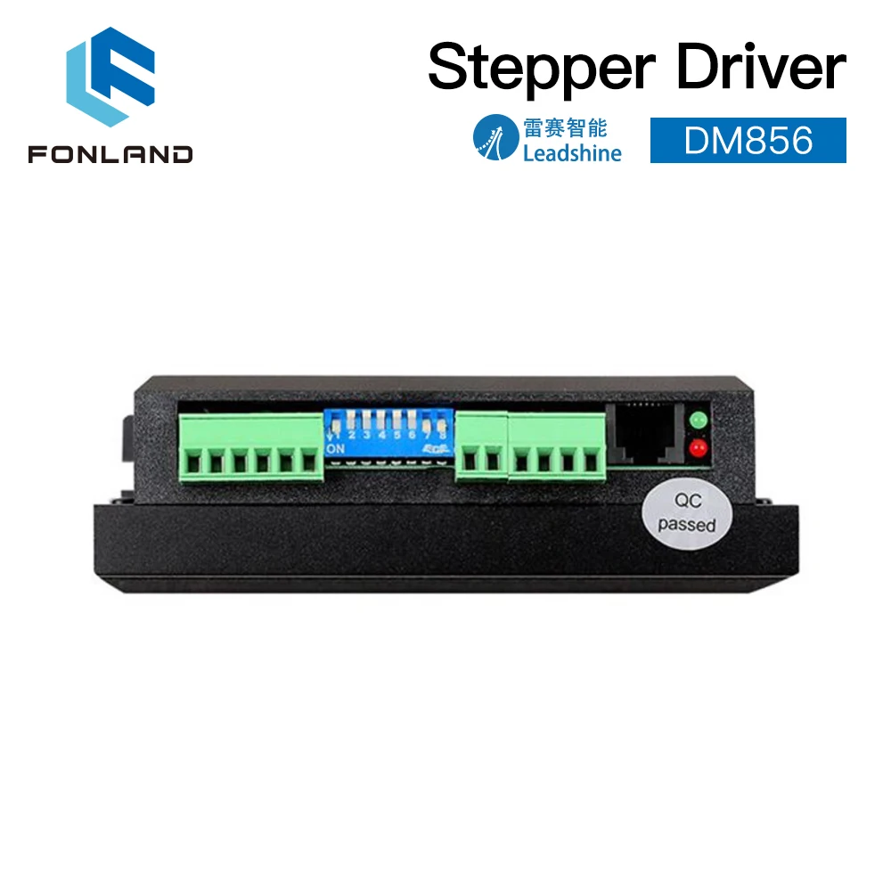 

Драйвер шагового двигателя Leadshine DM856, 2 фазы, 0.5A-5.6A, для шаговых двигателей 57/60, Nema23, Nema34, контроллер двигателя для гравировального станка