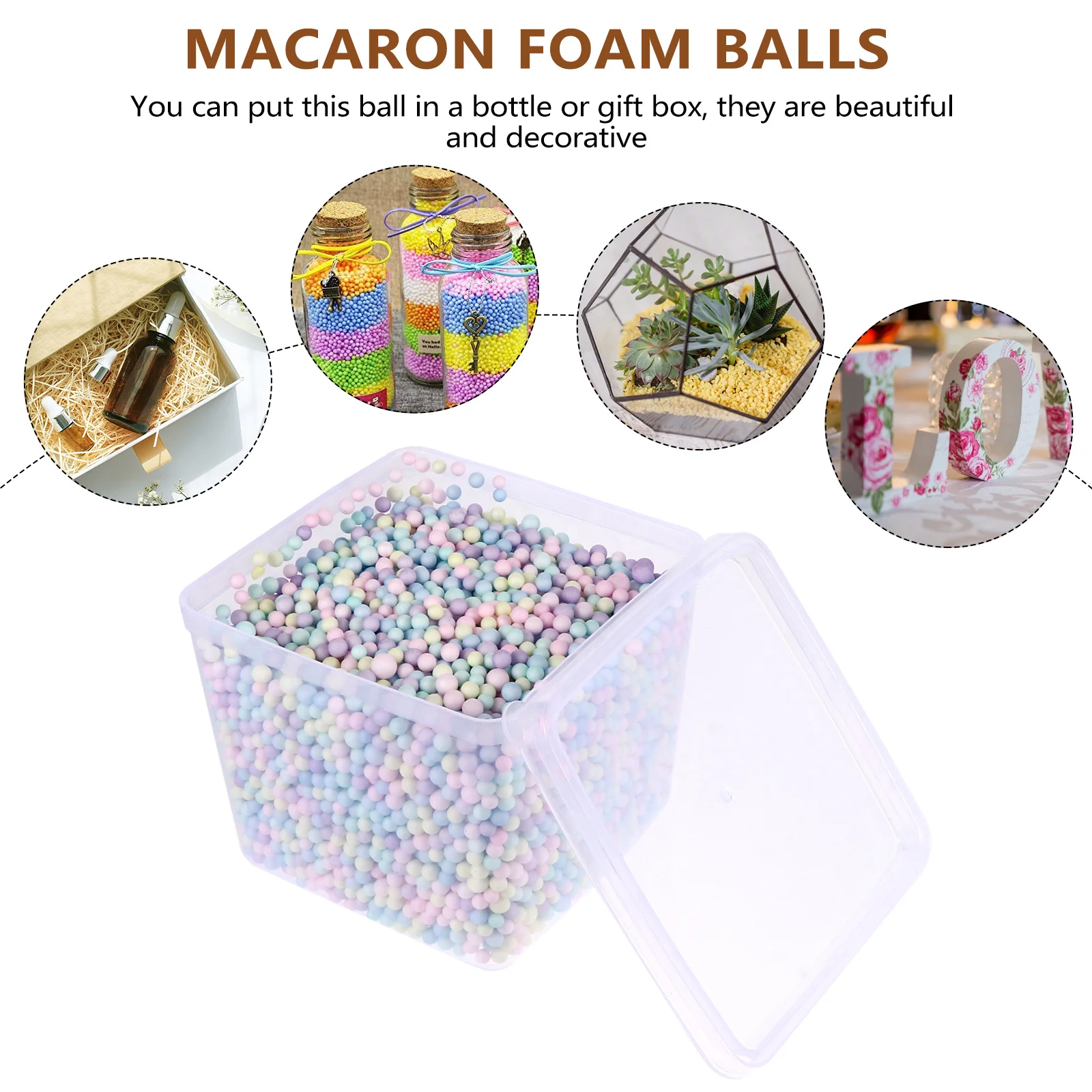 1 صندوق من كرات الإسفنج الملونة DIY بها بنفسك الحرفية ملء الكرة ديكور الاطفال مرحلة ما قبل المدرسة النشاط عيد الميلاد الزفاف عيد ميلاد زخرفة #5