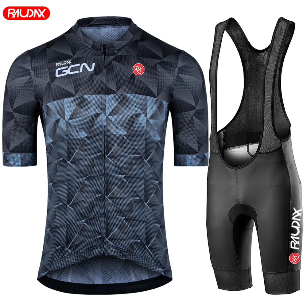 Raudax Gcn Cycling Jersey Set 10 styles Short Sleeve Breathable MTB Bike Cycling Clothing Maillot Ropa Ciclismo Uniform Suit