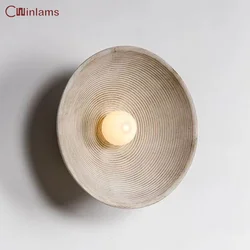 Retro Japanese Dining Room Wall Light Home Living Room Hallway Art Deco LED Wall Light Bedroom Bed Wall Light