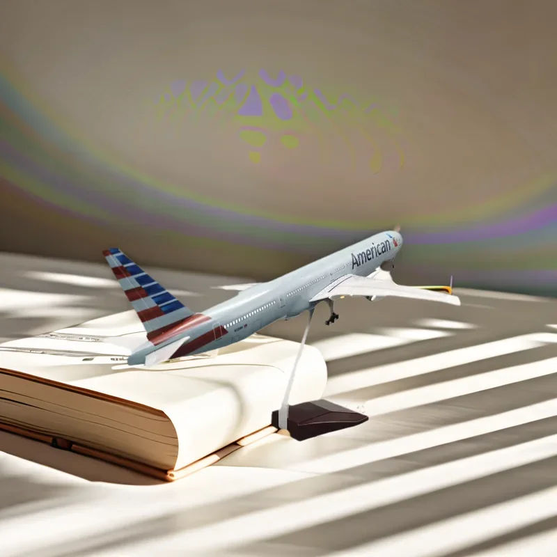 

777 American Airlines Toy Planes 47CM simulation aviation airliner Airplane Scale 1/157 Resin Model Aircraft with wheels Landing