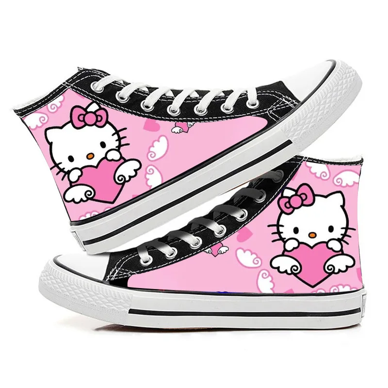 Hello Kitty My Melody Canvas Shoes Cartoon New Summer Thin High-Top Sneakers Students Versatile Casual Shoes