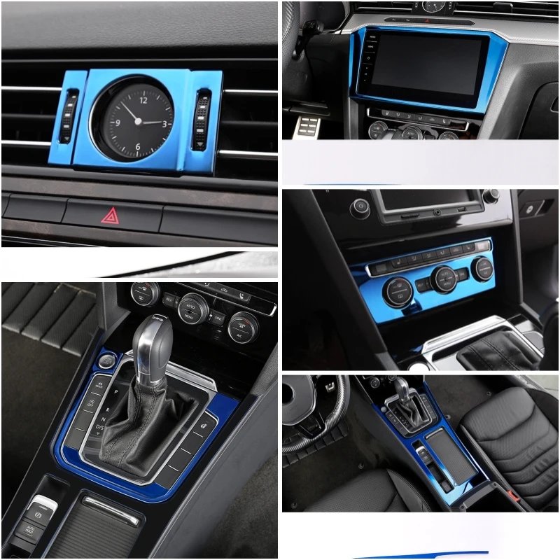 

For Volkswagen VW Passat B8 Arteon CC 2017-2022 LHD Interior Styling Car Dashboard Frame Central Control Gear Shift Box Cover
