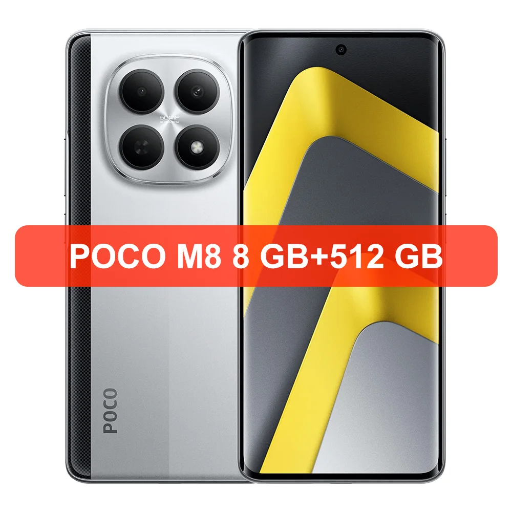 POCO M8 5G Global Version Smartphone Snapdragon ®   6 Gen 3 Platform 6,77 inch Flow AMOLED-scherm 5520 mAh batterij 50 MP hoofdcamera NFC