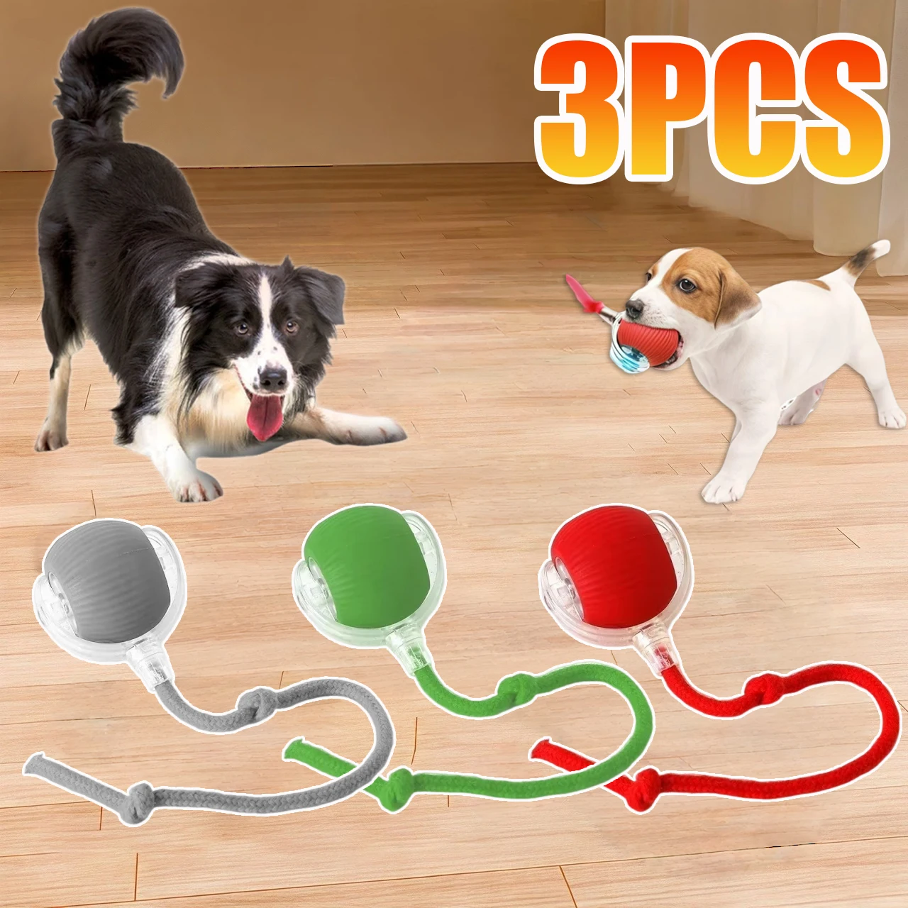 

Smart Dog Interactive Ball Toys Automatic Rolling Ball Rechargeable Electric Pet Interactive Toy Dog Cat Training Imitate Mouse