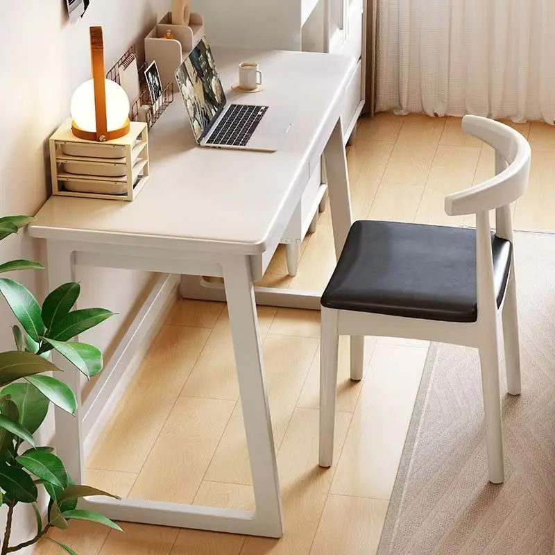 %&2026 Latest Design Solid Wood Furniture Solid Wood Office Desk Desk with Drawers Suitable for Home