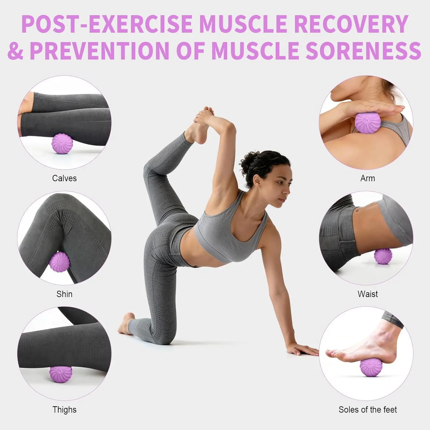 10 Speed High Intensity Vibrating Massage Ball for Muscle and Plantar Fasciitis Pain Relief Yoga Fitness Electric Massager Rolle - view 5