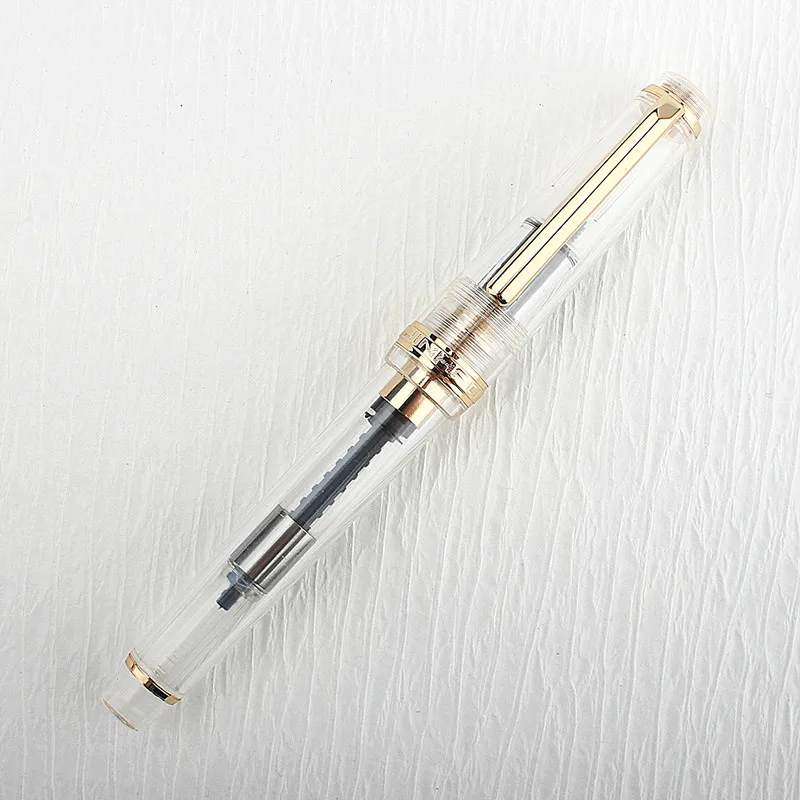 Jinhao 82 Vulpen Transparantie Pen Spin Gouden Ef F M Nib Business Office School Benodigdheden Inkt Pennen