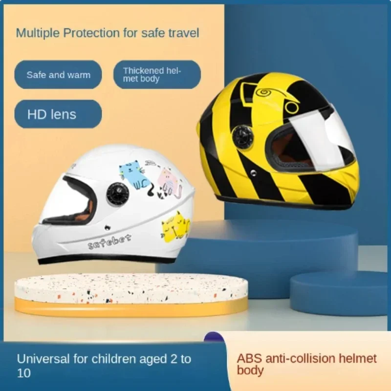 New Kids Child Scooter Helmets Cute Cartoon Electric Motorcycle bicycle Motocross Protection 3-12Years Old kid Children's Helmet image 2