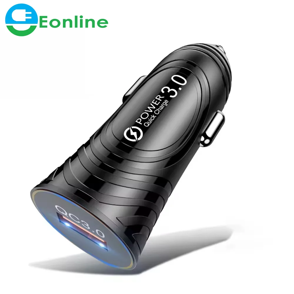 

Eonline QC 3.0 Fast Charging Car Charger 1 USB Output Type C Input Charger for Huawei iPhone Quick Charger